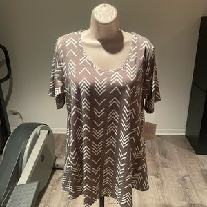 Brown and white chevron shirt